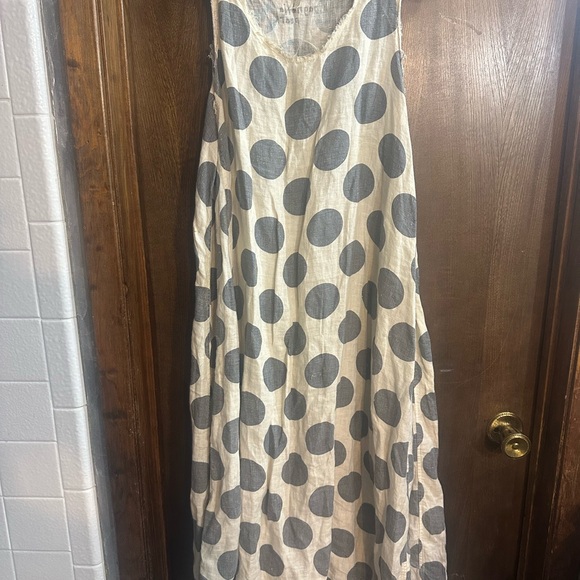 Magnolia Pearl Dresses & Skirts - Magnolia Pearl Cream Maxi Dress with Gray Polka Dots